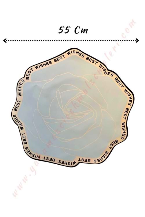 Gül Selefon Çiçek Buket Paketleme Malzemesi 55 Cm Çap 10 Adet YK-264 - Açık Mavi