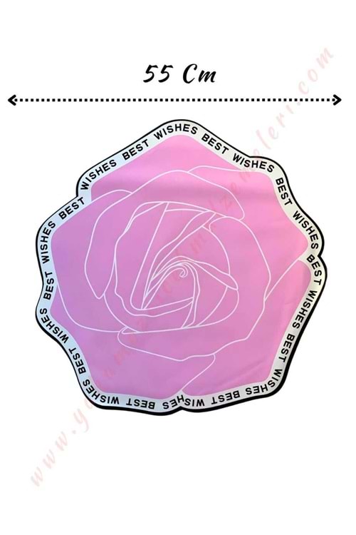Gül Selefon Çiçek Buket Paketleme Malzemesi 55 Cm Çap 10 Adet YK-264 - Lila