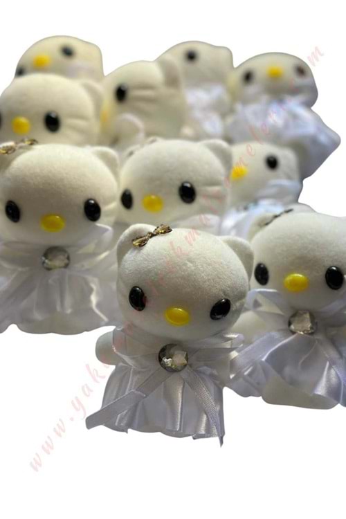 Hello Kitty Strafor Buket Süsleme 10 Lu Paket Objesi YK-277 - Beyaz