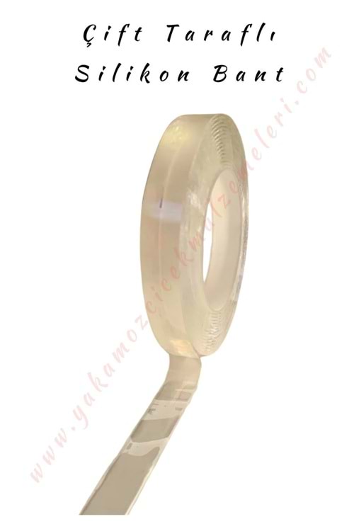 Çift Taraflı Silikon Bant Şeffaf YK-392 En 2 Cm