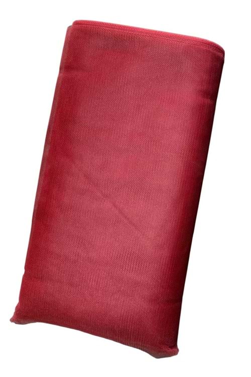 Katlı Tül Renkli - Tül Modelleri - Katlı Tül - Bordo - 2 MT X 50 MT