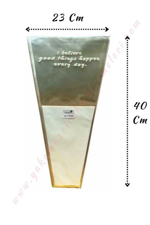 Çiçek - Buket Paketleme Poşeti 50 Adet 23*40 Cm YK-279 - Beyaz