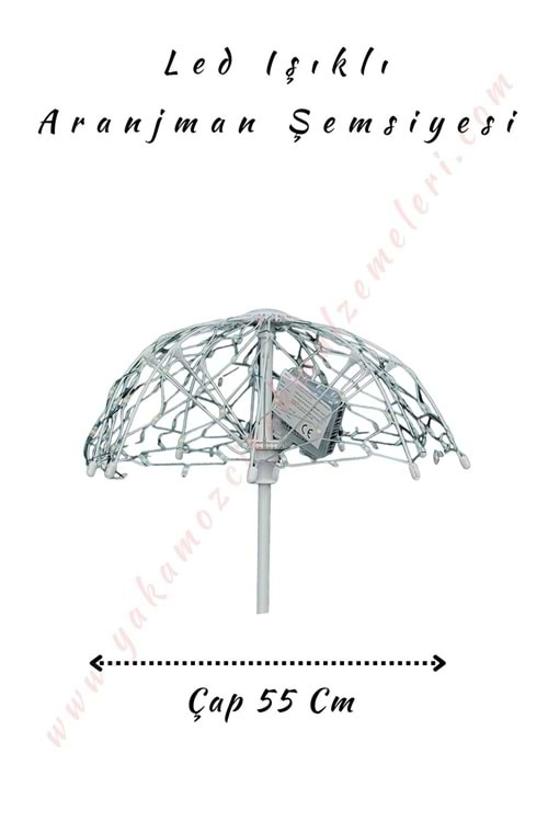 Led Işıklı Aranjman Şemsiyesi Çap 55 cm YK-398