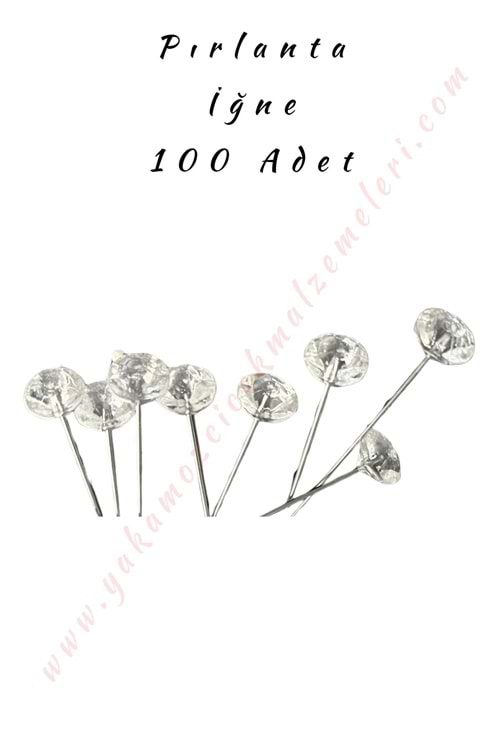 Pırlanta Görünümlü İğne 100 Adet YK-421