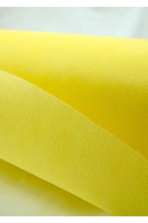 Renkli Tela - Tela Modelleri - Düz Tela - Sarı - 70 CM X 10 METRE