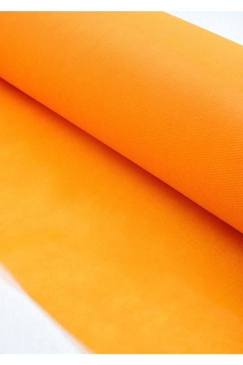 Renkli Tela - Tela Modelleri - Düz Tela - Turuncu - 70 CM X 10 METRE