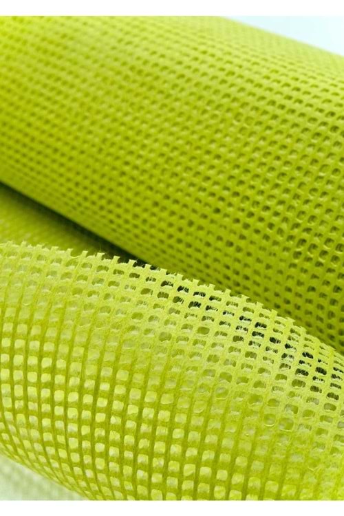 Delikli Renkli Tela - Tela Modelleri - Delikli Tela - Açık Yeşil - 70 CM X 10 METRE