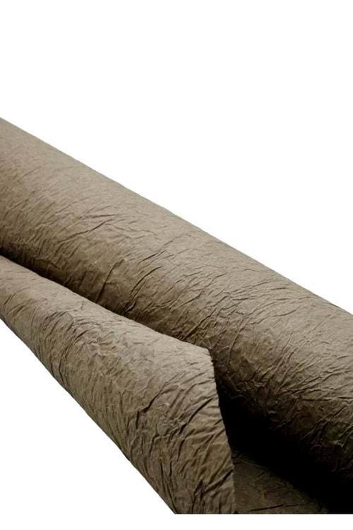 Buruşuk Kağıt - Buruşuk Kağıt - Düz Renkli - Kahverengi - 60-70 CM X 9 METRE