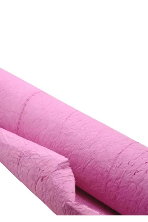 Buruşuk Kağıt - Buruşuk Kağıt - Düz Renkli - Pembe - 60-70 CM X 9 METRE