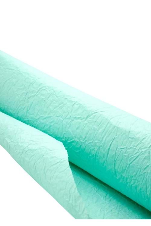 Buruşuk Kağıt - Buruşuk Kağıt - Düz Renkli - Turkuaz - 60-70 CM X 9 METRE