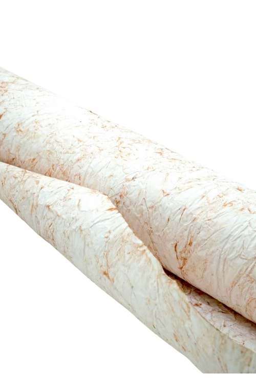 Buruşuk Kağıt Ebruli - Buruşuk Kağıt - Ebruli - Gold-Beyaz - 58 CM X 9 METRE