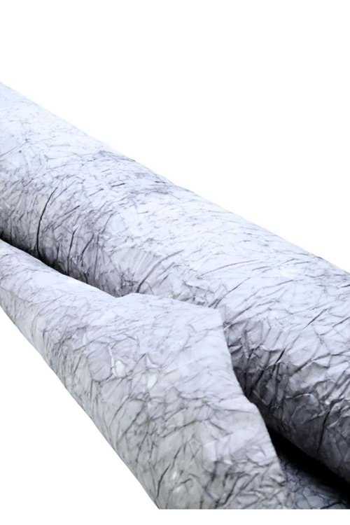 Buruşuk Kağıt Ebruli - Buruşuk Kağıt - Ebruli - Gri-Beyaz - 58 CM X 9 METRE