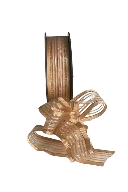 Kurdele Çekme - Kurdele Modelleri - Çekme Kurdele - Kahverengi - 2,5 CM X 20 METRE