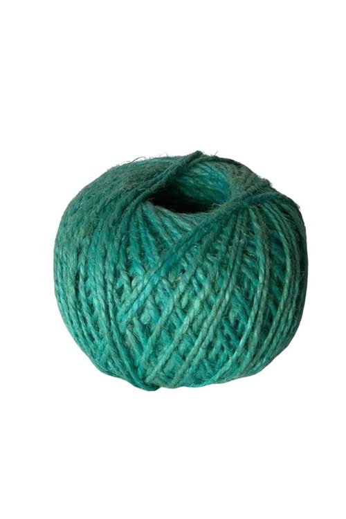 Jüt Hasır İp Yumak 100 Gram - Kurdele Modelleri - Jüt Kurdele - Turkuaz - 100 GRAM