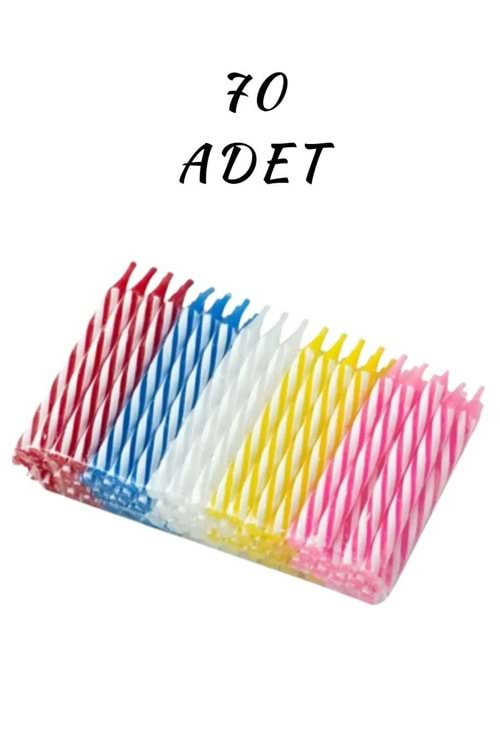 Renkli Pasta Mumu - 70 adet