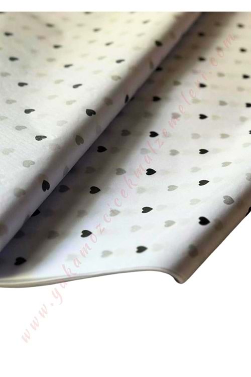 Desenli Pelur Kağıt 50*70 cm 40 lı Paket Çiçek Buketi Hediye Paketleme Malzemesi - Beyaz