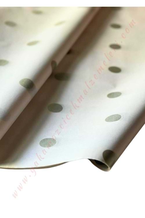 Desenli Pelur Kağıt 50*70 cm 40 lı Paket Çiçek Buketi Hediye Paketleme Malzemesi - Gri-Beyaz
