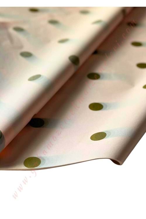 Desenli Pelur Kağıt 50*70 cm 40 lı Paket Çiçek Buketi Hediye Paketleme Malzemesi - Altın - Gold