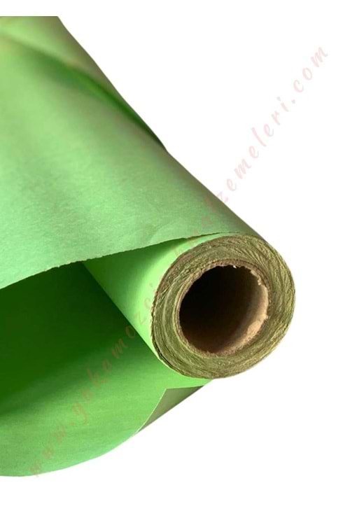 Kampanyalı Rulo Kağıt Çiçek Buket Paketleme Malzemesi 20 Metre 58 Cm En - Açık Yeşil