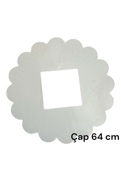 ÇELENK KART. - ÇAP 64 YUVARLAK PAPATYA 25 Adet Çap 64 Cm Yuvarlak Papatya Çelenk Kartonu Duvak Altı