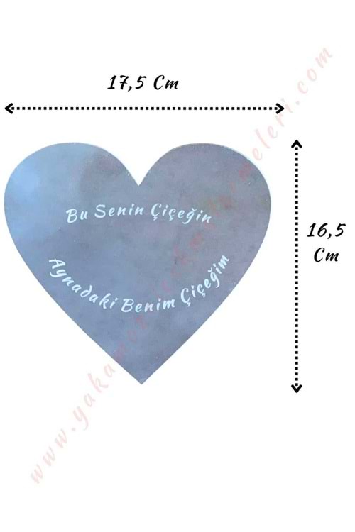 Pleksiglas Buket Süsleme Aynası 17,5 Cm En x 16,5 Cm Boy - Bu Senin Çiçeğin Gümüş