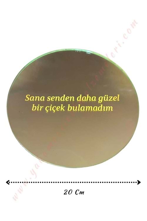 Cam Buket Süsleme Aynası - Sana Senden Daha Güzel Bir Çiçek Bulamadım - K
