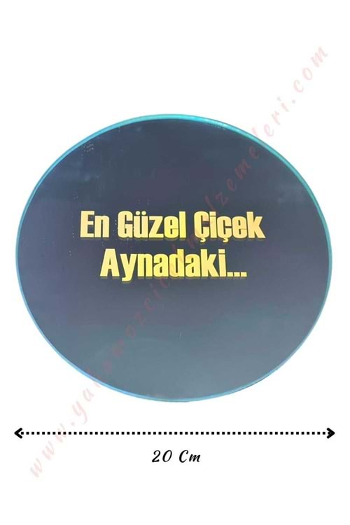 Cam Buket Süsleme Aynası - En Güzel Çiçek Aynadaki - K
