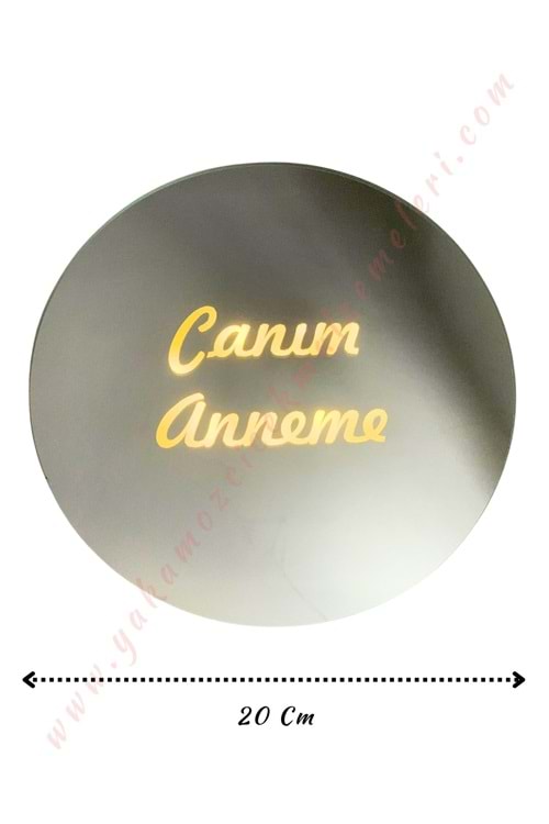 Cam Buket Süsleme Aynası - Canım Anneme - İ