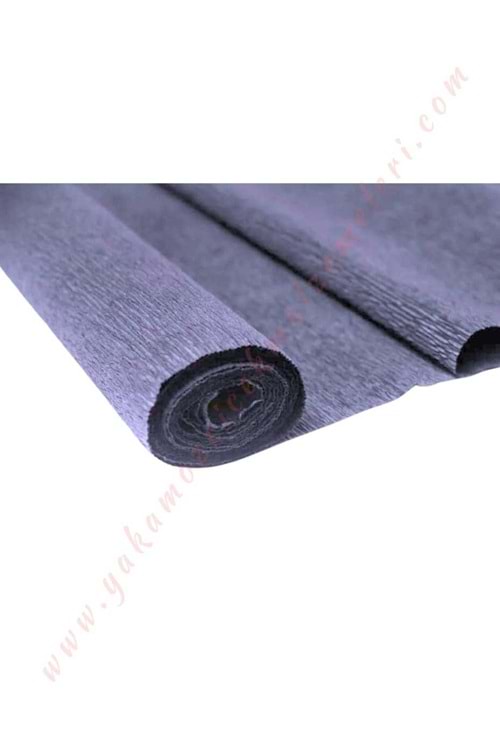 Krapon Krep Çağdaş Çiçek Hediye Paketleme Kağıdı Boy 2,5 Metre En 50 Cm - Antrasit
