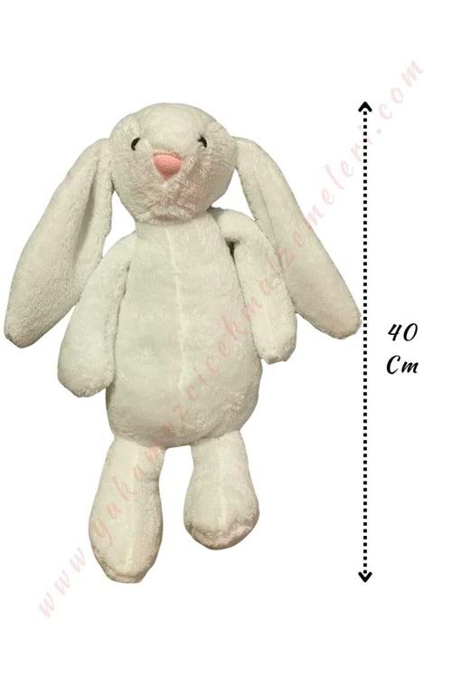 Oyuncak Peluş Tavşan 40 Cm - Beyaz