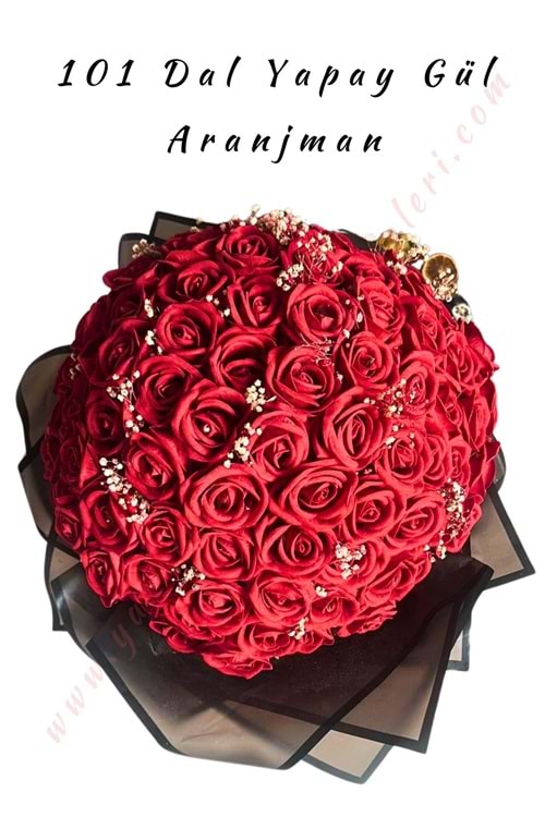 Yapay Gül Buketi 101 Güllü