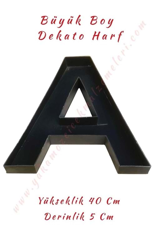 A Büyük Boy Dekato Harf Suya Dayanıklı Kesme - Canlı Çiçek Aranjman Altlığı - A Harfi