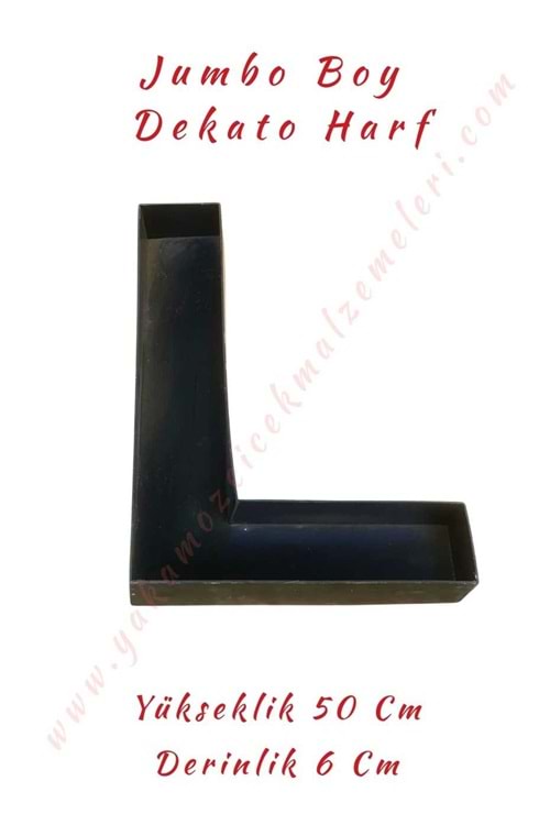 L Jumbo Boy Dekato Harf Suya Dayanıklı Kesme - Canlı Çiçek Aranjman Altlığı - L Harfi