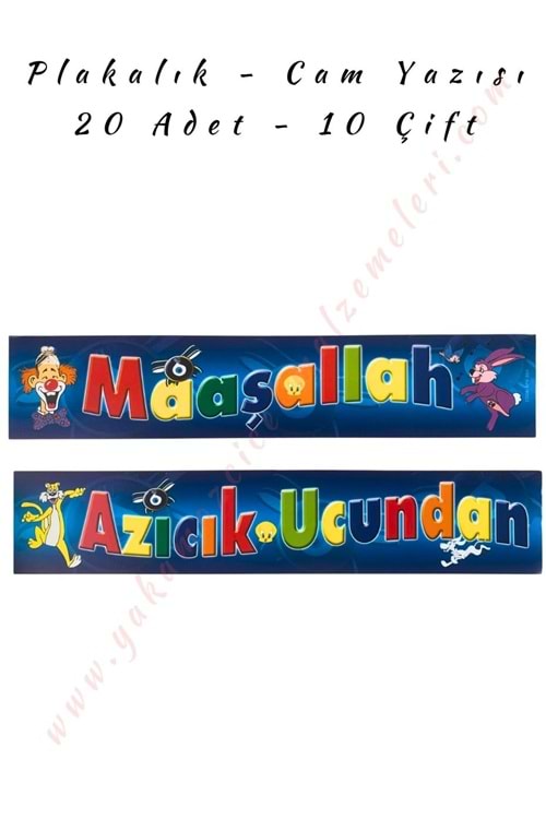 Plakalık - Cam Yazısı - Maşallah Azıcık Ucundan - 1