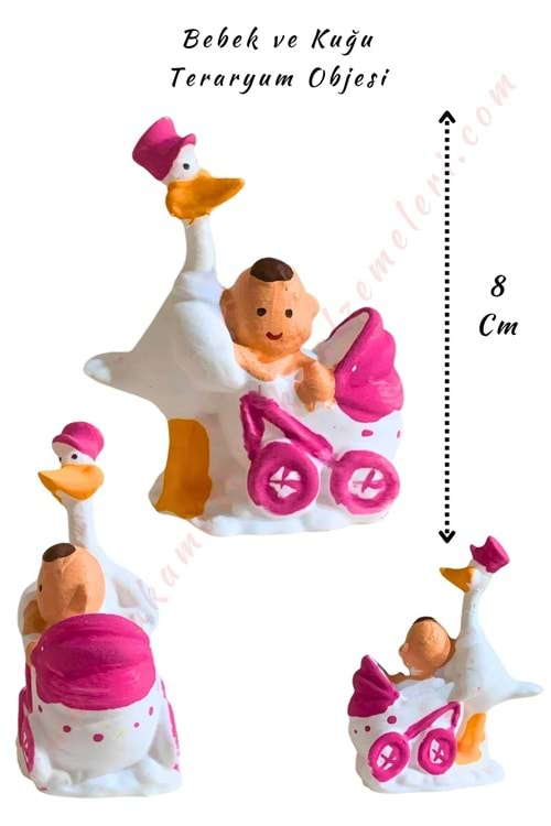3D Baskı Teraryum Obje - Bebek ve Kuğu