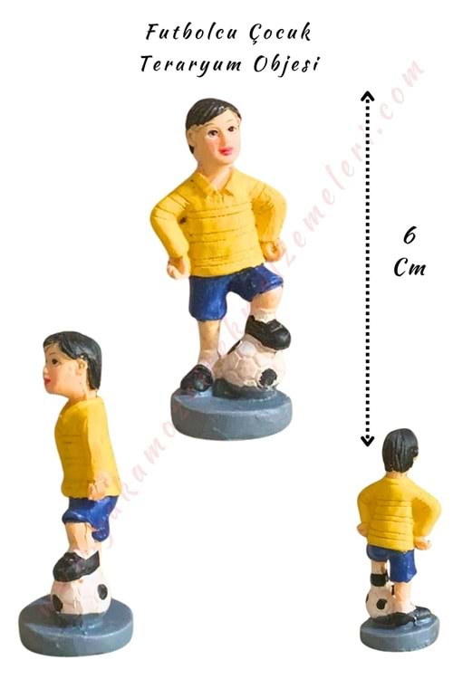 Sarı Formalı Futbolcu Çocuk - Teraryum Obje