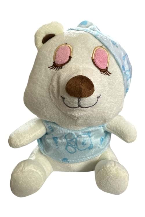 Oyuncak Uyuyan Ayı 24 cm - Mavi