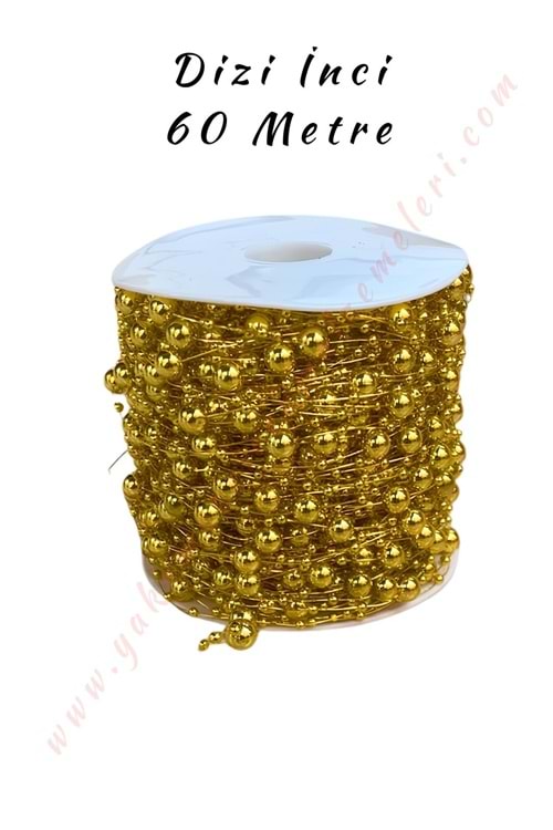 Dizi İnci Şerit 60 Metre - Altın - Gold