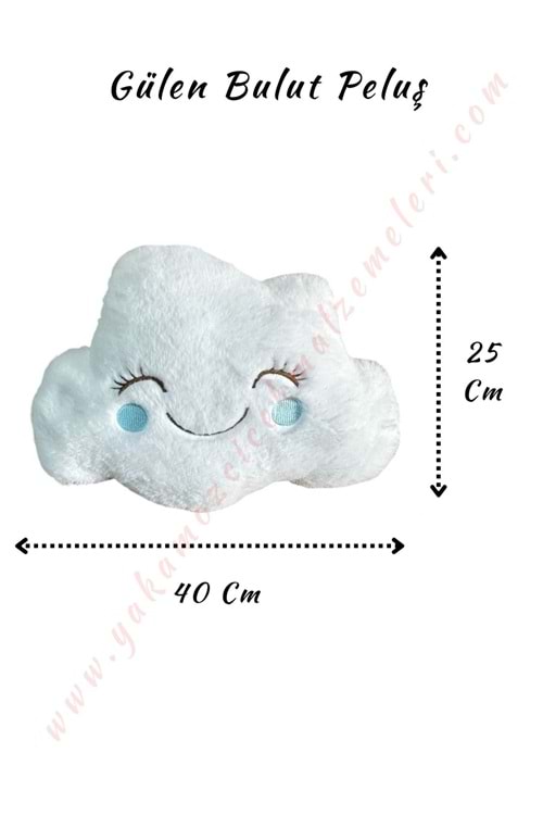 Bulut Yastık Peluş 40*25 Cm - Mavi