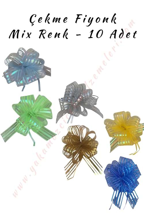 Çekme Fiyonk - Mix Renkli - 10 Adet