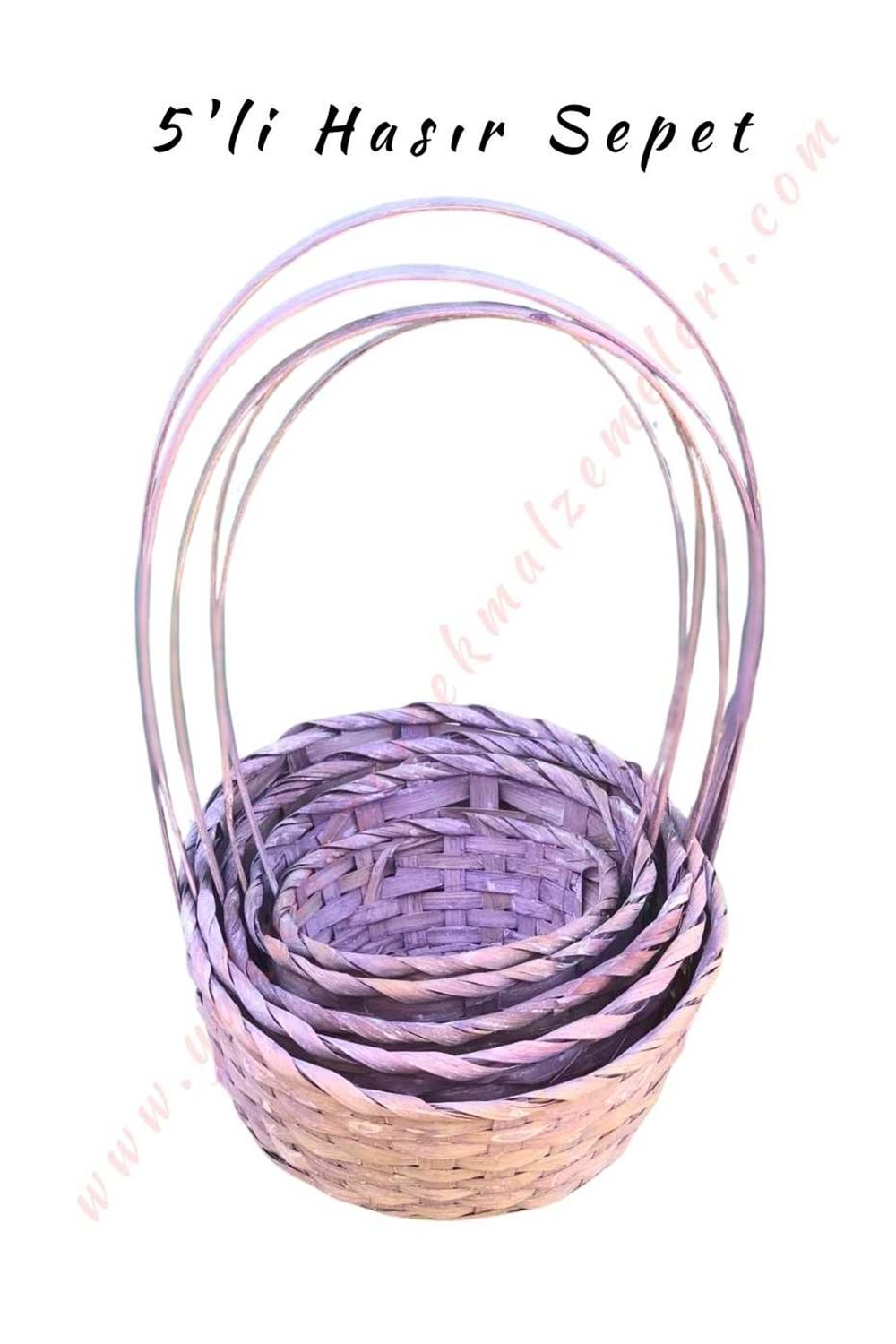 5 li Sepet Set Farklı Boylarda 5 Boy - Mor