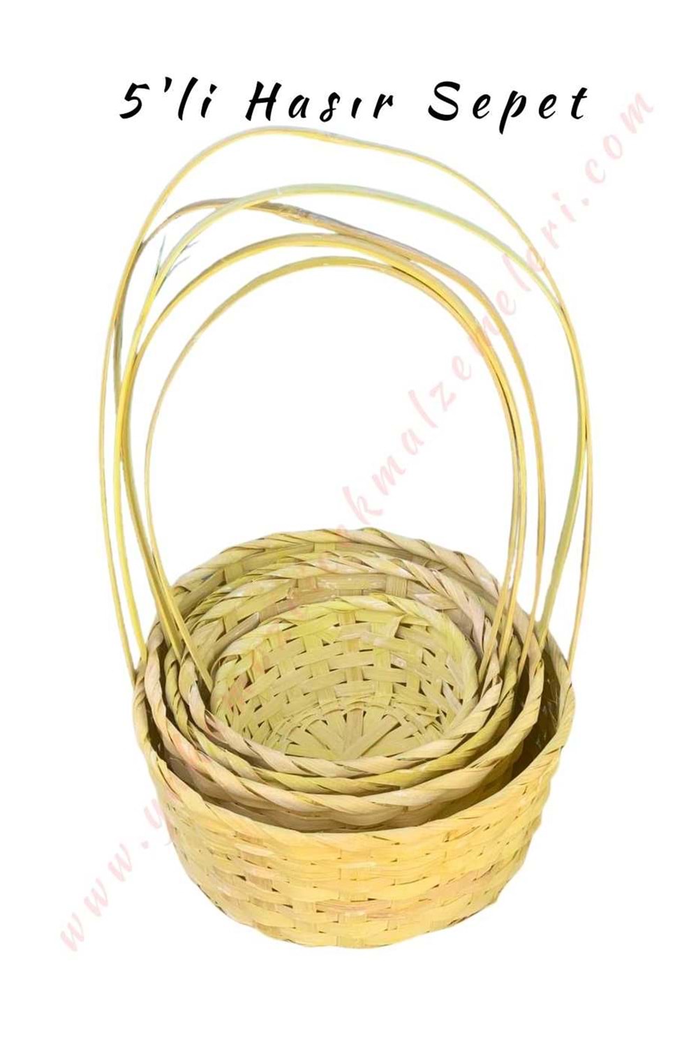 5 li Sepet Set Farklı Boylarda 5 Boy - Sarı