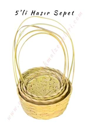 5 li Sepet Set Farklı Boylarda 5 Boy - Sarı
