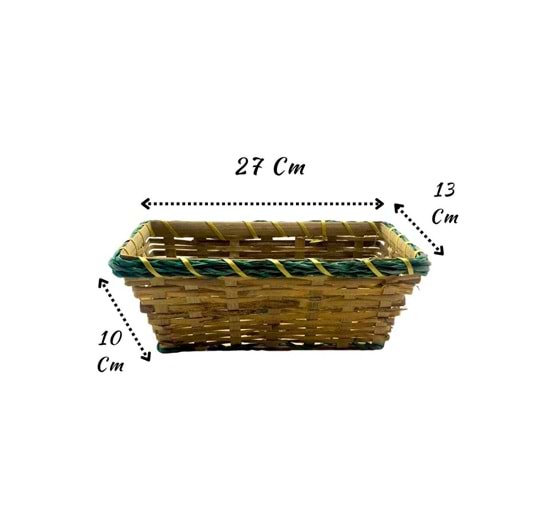 Kampanyalı Hasır Sepet 27*13*10 Cm YK-6