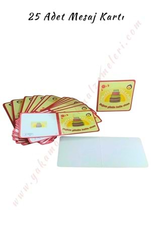 25 Adet Mesaj Kartı - Mutlu Yıllar Doğum Günün Kutlu Olsun
