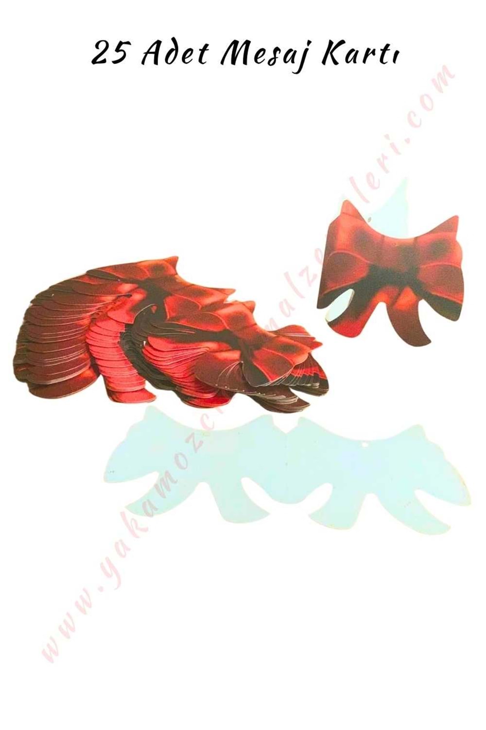 25 Adet Mesaj Kartı - Kurdele