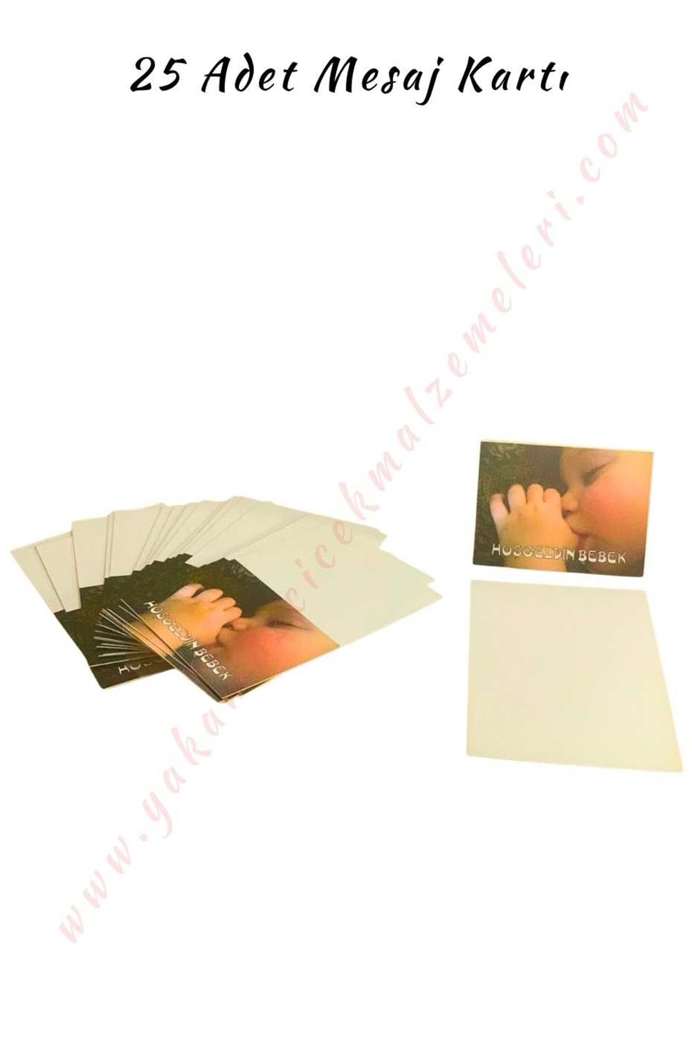 25 Adet Mesaj Kartı - Hoşgeldin Bebek