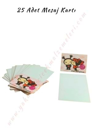 25 Adet Mesaj Kartı - Animasyon