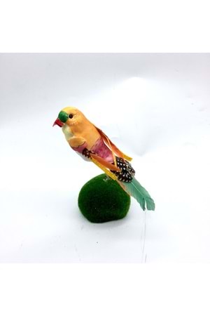 Renkli Strafor Dekor Kuş Papağan 15 Cm
