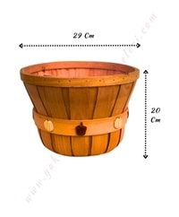 El Yapımı Büyük Boy Sepet Saksı Çap 29 Cm Yükseklik 20 Cm